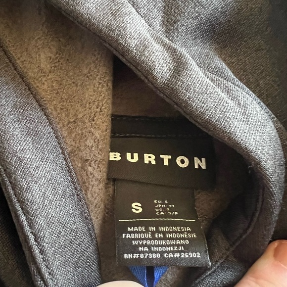 New Burton Women’s Size S Oak Pullover Hoodie Black Heather Sediment - Picture 2 of 3